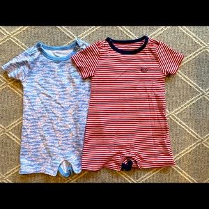 2 Vineyard Vines rompers 6-12 months